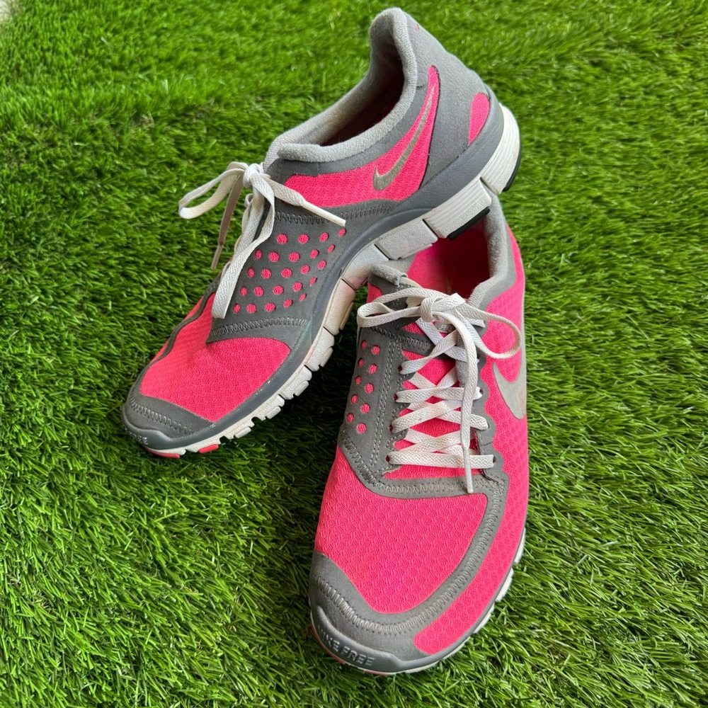 Women's Pink and Gray Athletic Shoes - Picture 5 of 14